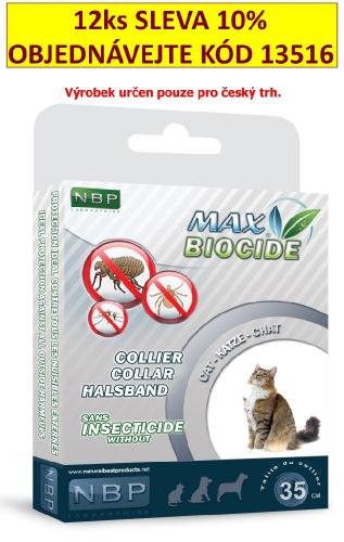 Max Biocide Collar Cat repelentn obojek, koka 42 cm !CZ!