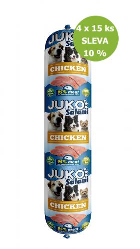 JUKO Salami Chicken (kuec) 1 kg, 4 x15 ks- SLEVA 10%