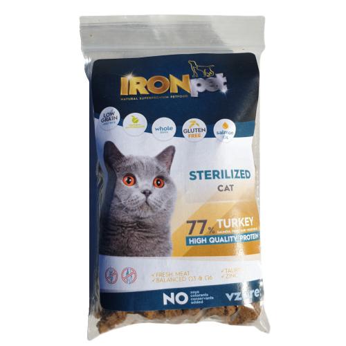 Vzorek IRONpet Cat Sterilized Turkey (Krta) 70 g