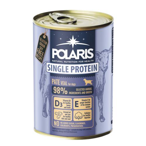 Polaris Single Protein pat Pes Telec, konzerva 400 g PRODEJ PO BALEN (6 ks)