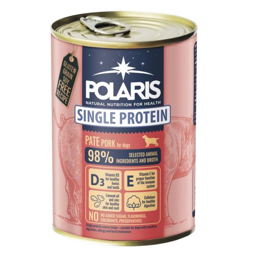 Polaris Single Protein pat Pes Vepov, konzerva 400 g PRODEJ PO BALEN (6 ks)
