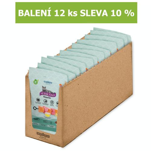 Serrano Snack Cat Omega 3 DHA Salmon 50 g (12 ks) SLEVA 10 %